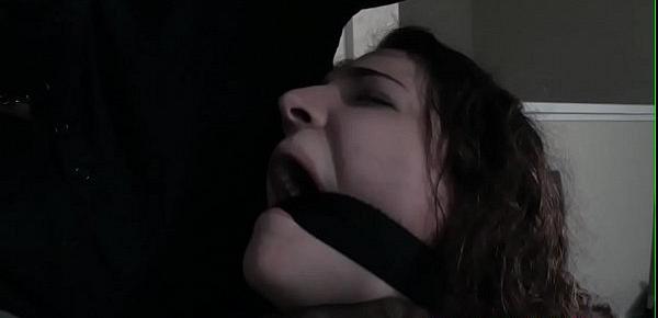  Gagged sub disciplined by two maledoms